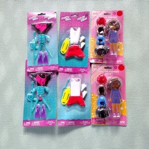 Lot (6) Friends Forever Club Mini Doll Wigs & Fashion Doll Clothes - NEW